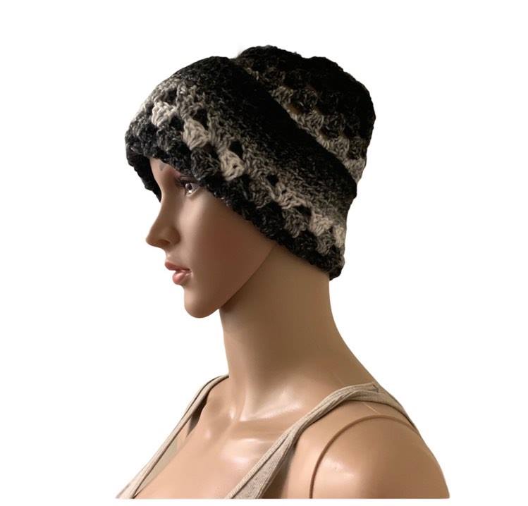 Black Multicolor Granny Hat